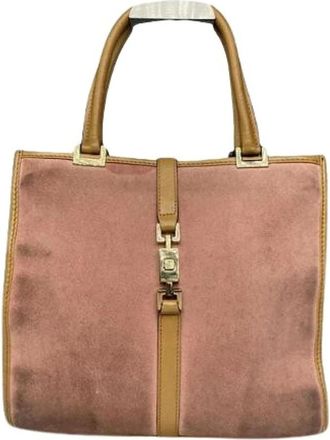 Gucci Pre-owned Vintage Handtas - Dames - Vintage Handtas - Roze - ONE Size - Leer - Vintage