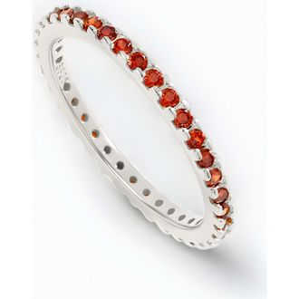 Mint & Lily January Birthstone Eternity Stacking Ring in 925 Sterling Silver at Nordstrom, Size 10