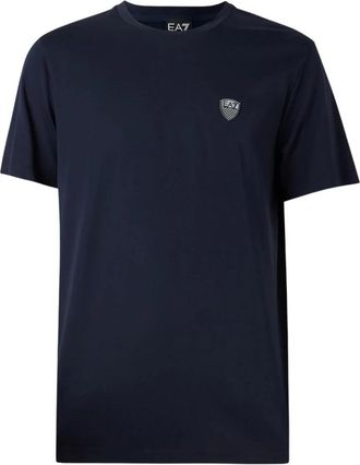 Emporio Armani Premium Shield T-shirt - Heren - T-shirts - Blauw - S - Tops