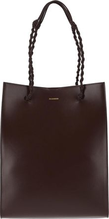 Jil Sander Brown Tangle Braided Leather Tote Bag