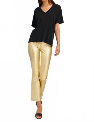 SPRWMN Ankle Flare Leggings In Gold
