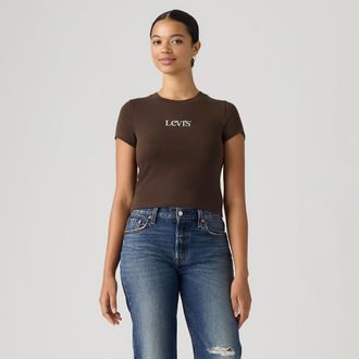 Levi's Kort T-shirt met korte mouwen en ronde hals