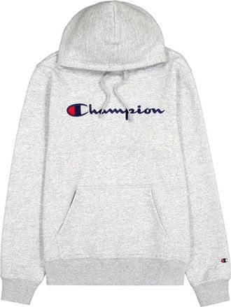 Champion Grijze Geborduurde Logo Hoodie - Heren - Hoodies - Grijs - XL - Hoodies & sweatvesten