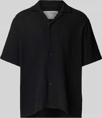 Selected Freizeithemd mit Knopfleiste in Black, Größe XL