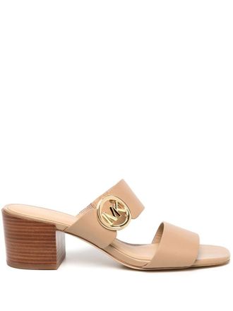 Michael Kors Mules Summer con placca logo - Marrone