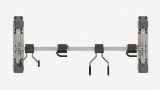 Keter Appendi Attrezzi 74x15x30 cm Keter con 4 Ganci Capacità Totale 36 kg in Acciaio Grigio e Nero