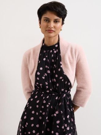Phase Eight Fay Fluffy Cropped Bolero in Antique Rose at Nordstrom, Size 12
