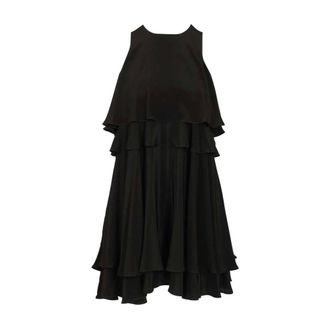 Ami Short Sleeveless Dress With Ruffles - female - Ami Paris - Short Dresses - Black - 2XS - Dresses