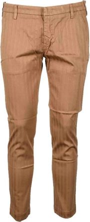 Entre Amis Katoen Elastaan Broek - Heren - Slim Fit Broeken - Bruin - W38 - Katoen - Broeken