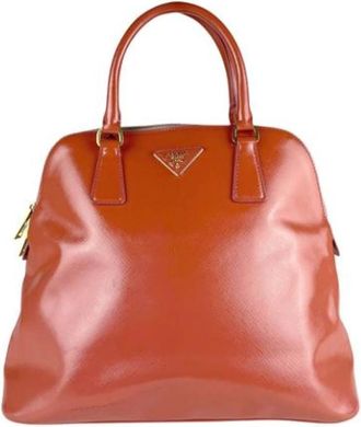 Prada Pre-owned Handbags, female, Orange, Size: ONE SIZE Pre-owned Vintage Leather Handbag