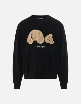Palm Angels Mens Palm Angels Kill The Bear Logo Black Jumper - Size: 40