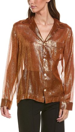 Forte_Forte Forte_Forte Silk-Blend Blouse