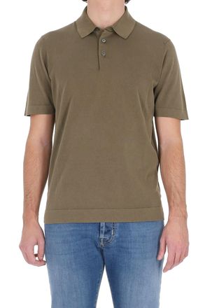 Drumohr Military Green Ice Cotton Polo Shirt