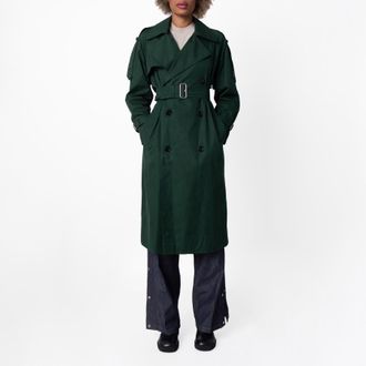 Burberry Castleford Double-Breasted Trench Coat, Brand Size 0 ( US Size 00 )