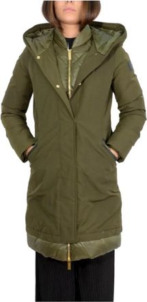 Woolrich Anorak Parka - Dames - Mantels - Groen - Maat: M Katoen