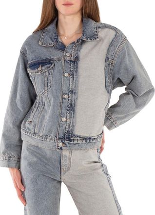 Maison Margiela Patchwork Classic Collar Denim Jacket, Brand Size 40 (US Size 6)