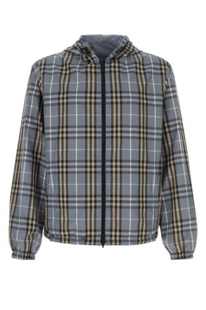 Burberry Grey Check Hood Jacket