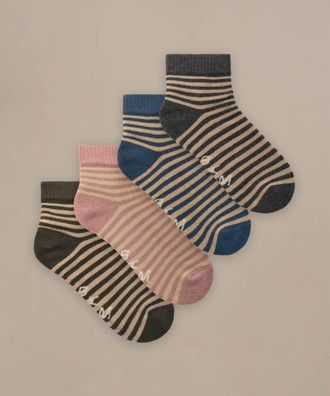 BAM Womens Quarter Crop Trainer Socks - 4 Pack - Size 4-7