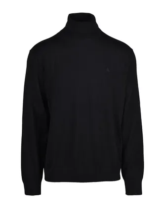 Calvin Klein Black Wool Turtleneck Sweater