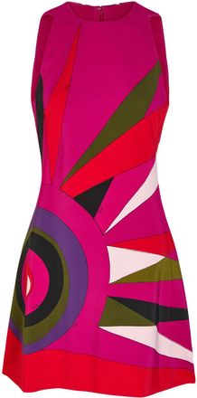 Pucci Abito Printed Cady Mini Dress - Multicoloured 1 - 38 (UK6 / XS)