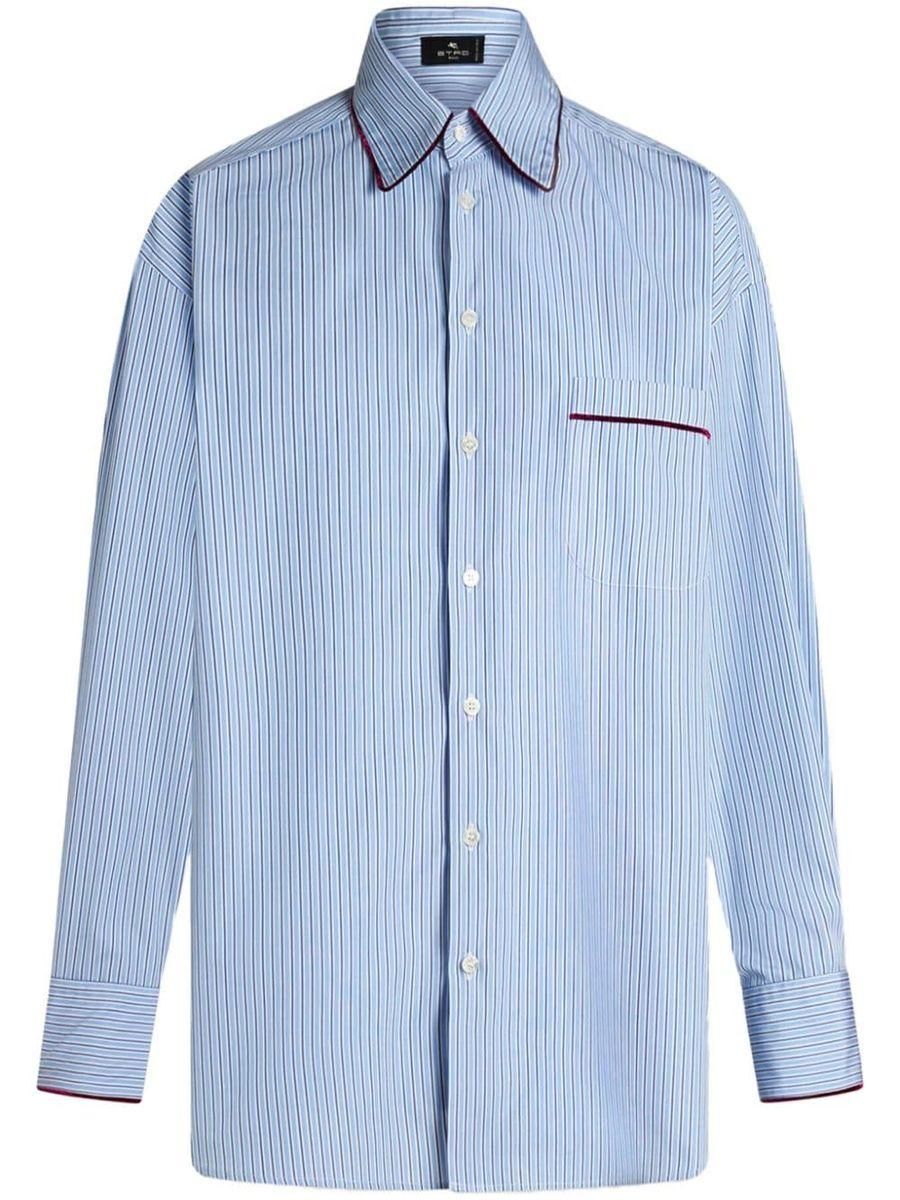 Etro Light Blue Cotton Shirt from $376.00 - on Stylight