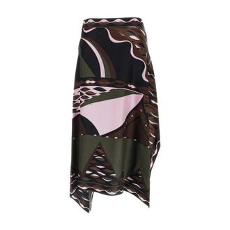 Pucci Gonna in Seta con Stampa Dune - - Skirts - Donna - Multicolore - M