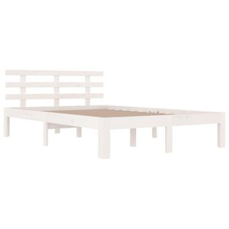vidaXL Vidaxl - Estructura De Cama Doble Sin Colch&oacute;n Madera Blanco 150x200 Cm
