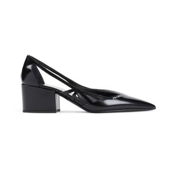 Prada Pumps, female, Black, 3 UK, Black Leather Pumps Elegant Style