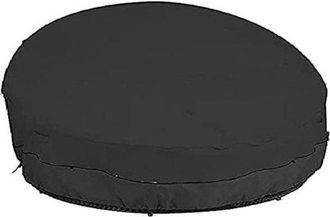 No Brand Funda Para Muebles De Jard&iacute;n - Impermeable - Redonda - Tela Oxford 420d - 228x83cm - Negra