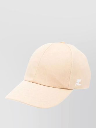 Courr&egrave;ges signature cotton cap curved brim design