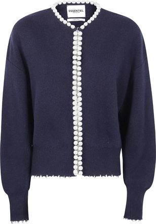 Essentiel Cardigan con decorazione - Blu