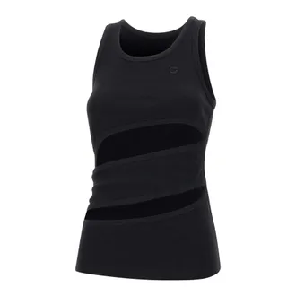 Coperni Sleeveless Tops, female, Black, Size: XS Spiral Tank Top