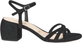 AGL Clio Sandal - Dames - Sandalen met hakken - Zwart - 39 EU - Su&egrave;de - Schoenen