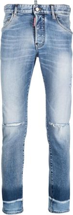 Dsquared2 skinny washed denim jeans - men - Cotton/Polyester/Spandex/Elastane/Cotton - 42 - Blue