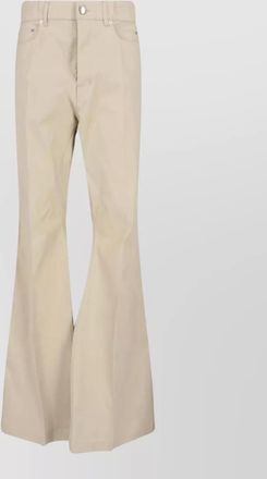 Rick Owens flared leg trousers belt loops back pockets