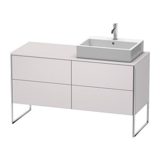 Duravit Mueble De Pared Duravit Xsquare 140.0 X 54.8 Cm, 4 Cajones, Color (frente/cuerpo): Blanco Lila Seda Laca Mate - Xs4923r8787