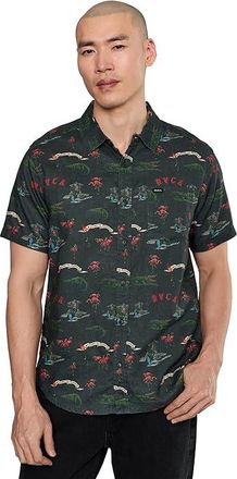 Rvca Reception Short Sleeve Mens Clothing : 2XL, Linen/Viscose