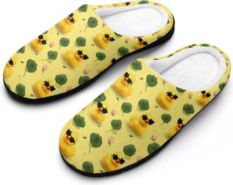 Generic Rubber Duck Eyesglasses Men Slippers Funny House Shoes Cotton Slipper for Indoor Outdoor