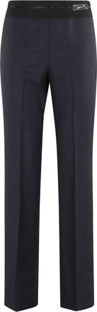 Erika Cavallini Semi Couture Tailored Trousers With Satin Logo Waistband