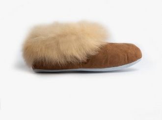 Shepherd ANNELIE Womens Sheepskin Full Slippers Chestnut - Brown - Size UK 3.5
