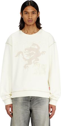 Diesel Sweatshirt with embroidery and print - Sweaters - Man - White