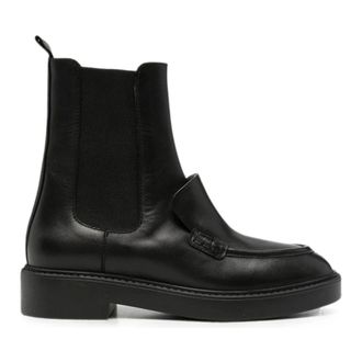 Sergio Moretti Ronde neus leren Chelsea boot - Dames - Schoenen - Zwart - Maat: 41 EU Leer