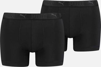Puma Mens Puma Mens Active Boxer Shorts (Pack of 2) - Black - Size: 33/32/32