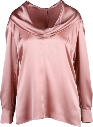 Dolce & Gabbana Blusa in Satin - Dames - Blouses - Roze - M - Satijn - Overhemden