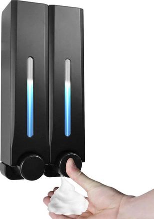 OEM Dispensador De Jab&oacute;n De Pared - Bomba De Jab&oacute;n - Funcionamiento Higi&eacute;nico - Juego De Dos - 500 Ml - Negro