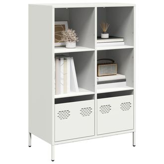 Berkfield Home Highboard&not;White 68x39x103.5 cm Steel in White