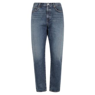 A Gold E Jeans, Heren, Blauw, W34, Blauwe Perimeter Jeans met 5 Zakken