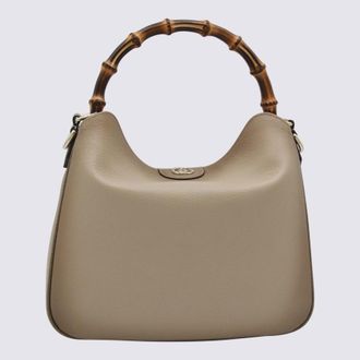 Gucci Beige Leather Diana Medium Top Handle Bag