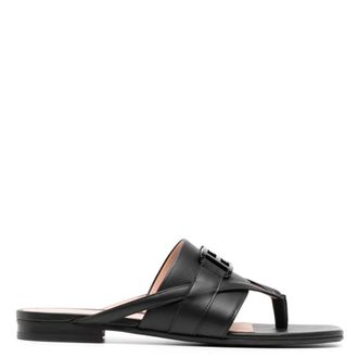 Bally Elia Leather Flat Sandals