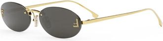 Fendi FE4075US 30A Womens Sunglasses Gold Size 54